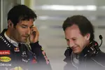 Foto zur News: Mark Webber (Red Bull) und Christian Horner