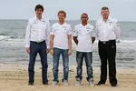 Foto zur News: Toto Wolff, Nico Rosberg, Lewis Hamilton und Ross Brawn (Mercedes)