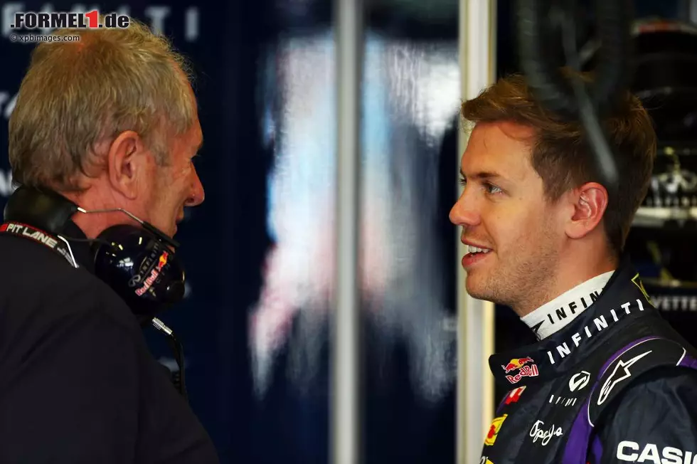 Foto zur News: Helmut Marko und Sebastian Vettel (Red Bull)