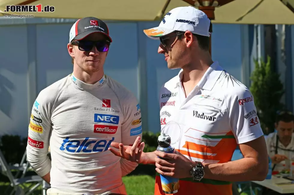 Foto zur News: Nico Hülkenberg (Sauber) und Adrian Sutil (Force India)