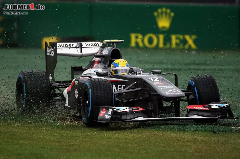 Foto zur News: Esteban Gutierrez (Sauber) leistete sich wie viele Fahrer einen Ausflug neben die Strecke