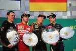 Foto zur News: Fernando Alonso (Ferrari), Sebastian Vettel (Red Bull) und Kimi Räikkönen (Lotus)