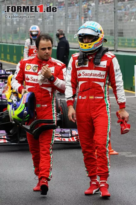 Foto zur News: Felipe Massa (Ferrari) und Fernando Alonso (Ferrari)