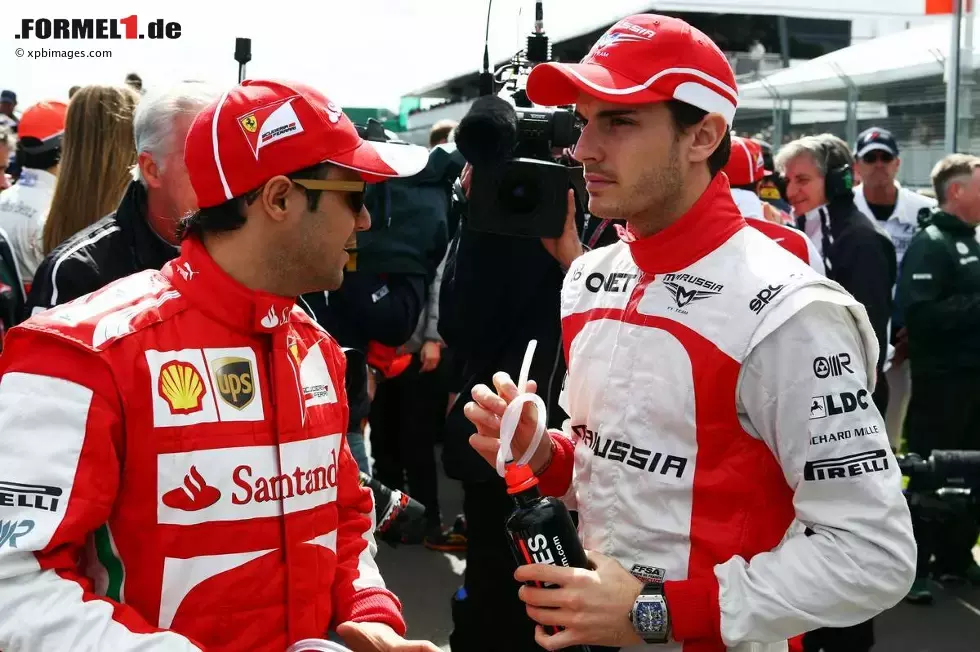 Foto zur News: Felipe Massa (Ferrari) und Jules Bianchi (Marussia)