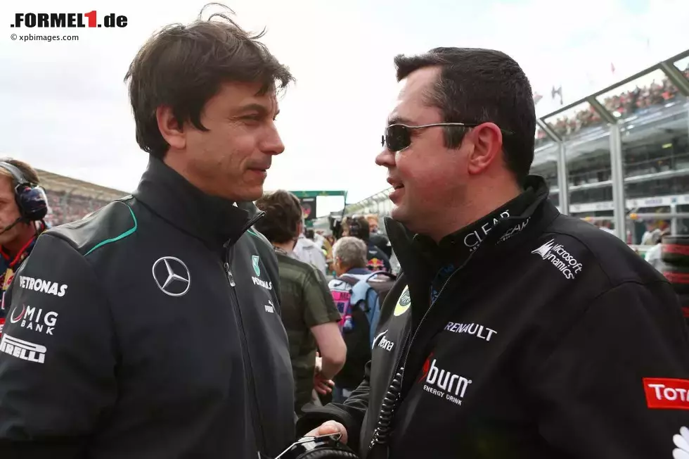 Foto zur News: Toto Wolff und Eric Boullier