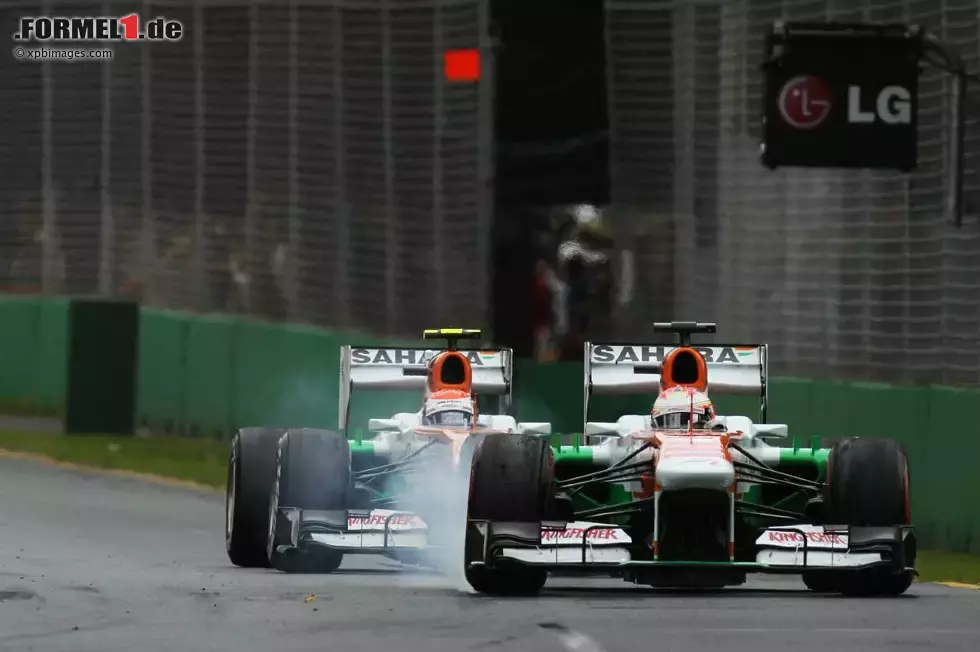 Foto zur News: Paul di Resta (Force India) und Adrian Sutil (Force India)