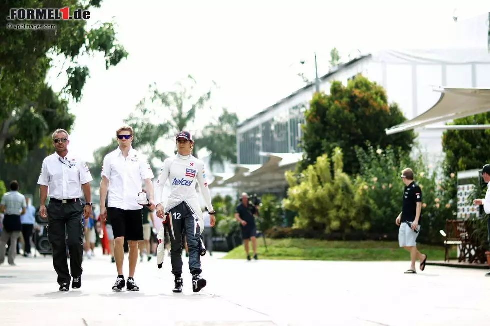 Foto zur News: Beat Zehnder, Nico Hülkenberg (Sauber) und Esteban Gutierrez (Sauber)