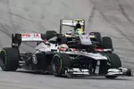 Foto zur News: Pastor Maldonado (Williams) und Esteban Gutierrez (Sauber)