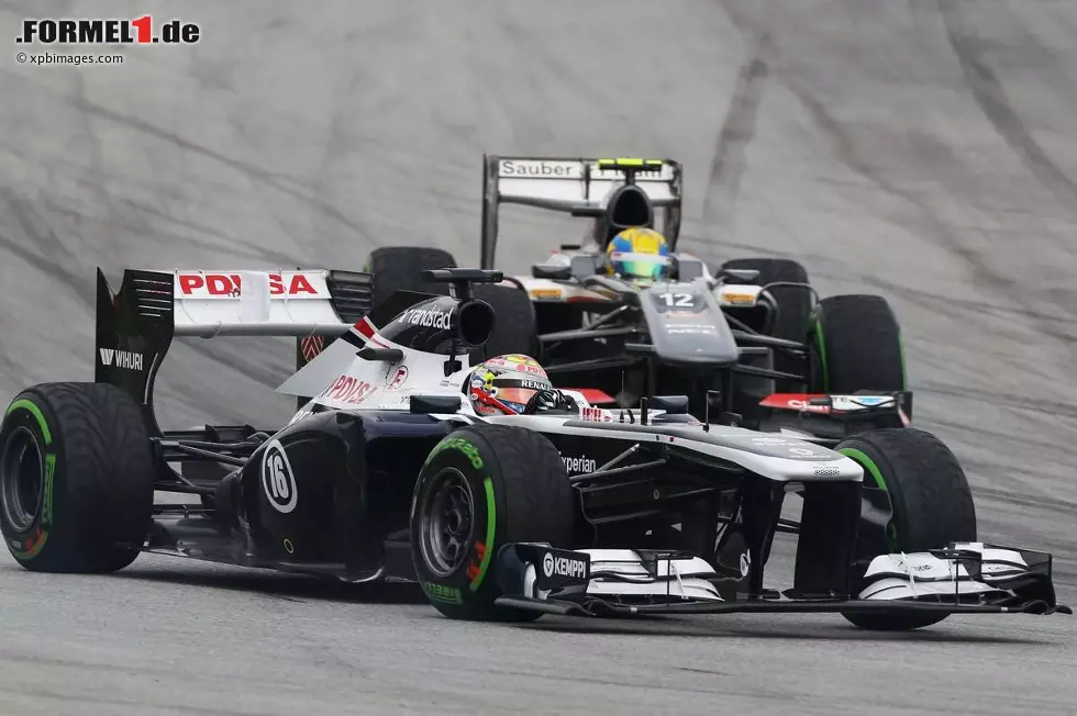 Foto zur News: Pastor Maldonado (Williams) und Esteban Gutierrez (Sauber)