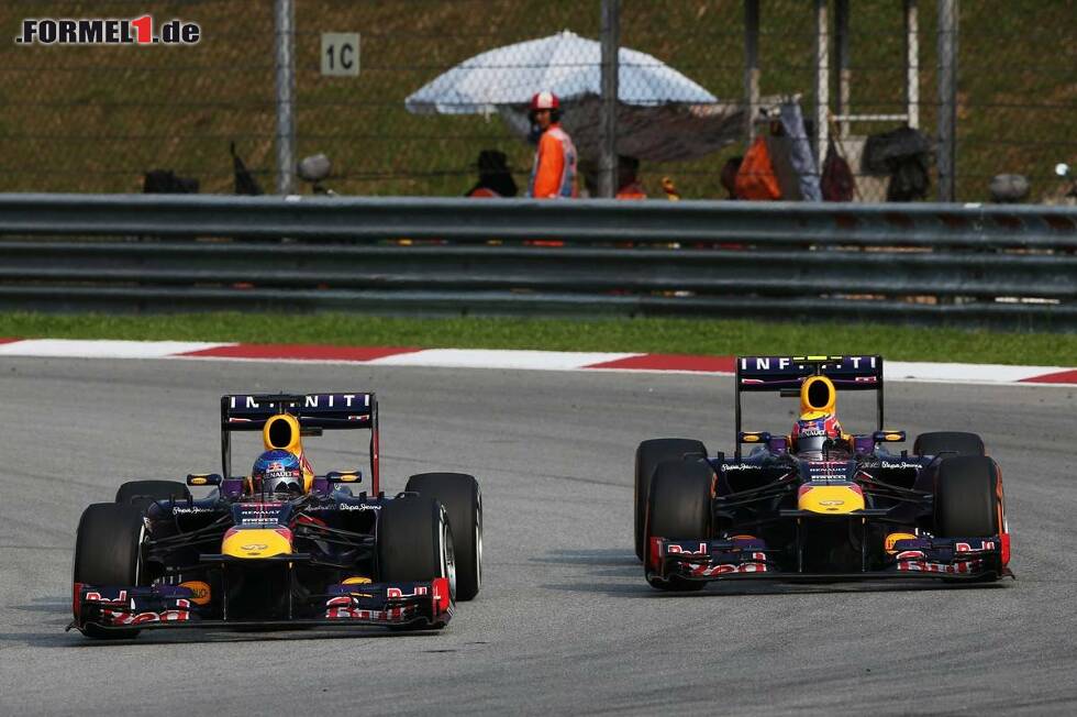 Foto zur News: Sein scheidender Red-Bull-Teamkollege Mark Webber, mit dem sich Vettel einige Scharmützel lieferte (wie in Malaysia), gab bei der Abstimmung keine Wertung ab