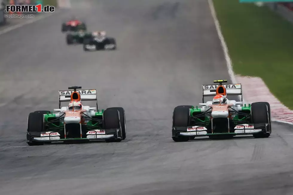 Foto zur News: Paul di Resta (Force India) und Adrian Sutil (Force India)