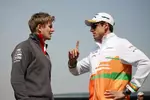 Foto zur News: Nico Hülkenberg (Sauber) und Adrian Sutil (Force India)