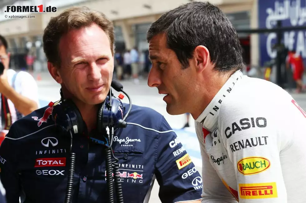 Foto zur News: Christian Horner und Mark Webber (Red Bull)