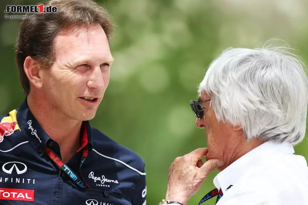 Foto zur News: Christian Horner und Bernie Ecclestone