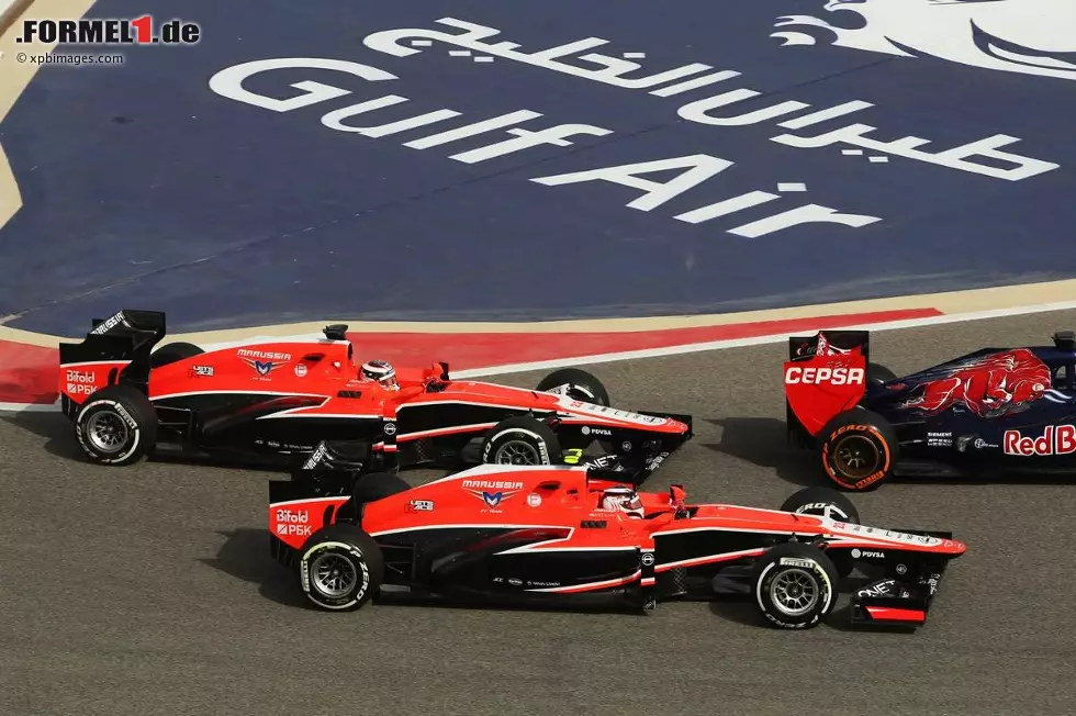 Foto zur News: Max Chilton (Marussia), Jules Bianchi (Marussia) und Jean-Eric Vergne (Toro Rosso)