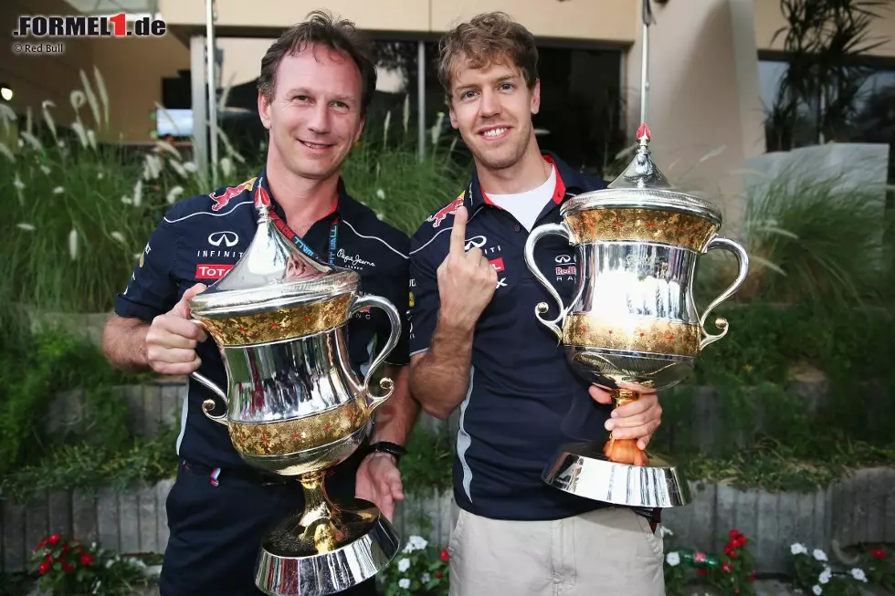 Foto zur News: Sebastian Vettel (Red Bull) und Christian Horner