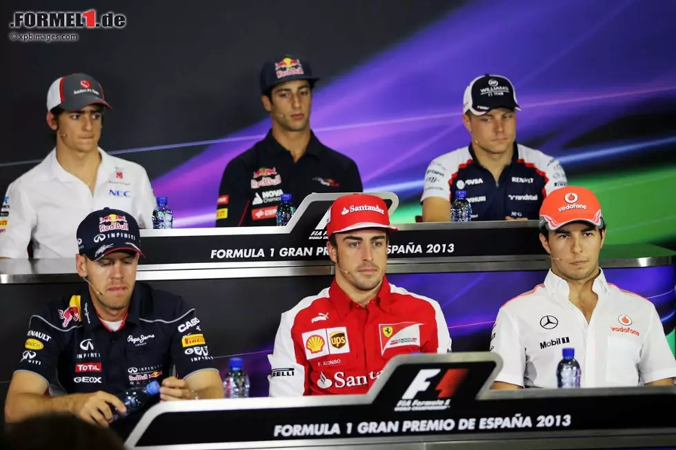 Foto zur News: Esteban Gutierrez, Daniel Ricciardo, Valtteri Bottas, Sebastian Vettel, Fernando Alonso und Sergio Perez