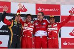 Gallerie: Fernando Alonso (Ferrari), Kimi Räikkönen (Lotus), Felipe Massa (Ferrari) und Stefano Domenicali