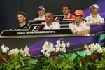 Foto zur News: Donnerstags-Pressekonferenz mit Nico Hülkenberg (Sauber), Jules Bianchi (Marussia), Adrian Sutil (Force India), Romain Grosjean (Lotus), Lewis Hamilton (Mercedes) und Jenson Button (McLaren)