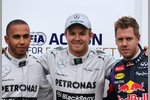 Gallerie: Lewis Hamilton (Mercedes), Nico Rosberg (Mercedes) und Sebastian Vettel (Red Bull)