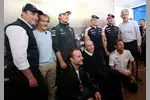 Foto zur News: Ehemalige und aktuelle Williams-Fahrer: Nigel Mansell, Alain Prost, Rubens Barrichello, Nico Rosberg, Pastor Maldonado, Valtteri Bottas, Jenson Button und Damon Hill