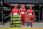 Foto zur News: Fernando Alonso, Stefano Domenicali und Felipe Massa (Ferrari)