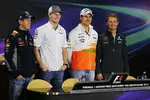 Foto zur News: Sebastian Vettel (Red Bull), Nico Hülkenberg (Sauber), Adrian Sutil (Force India) und Nico Rosberg (Mercedes)