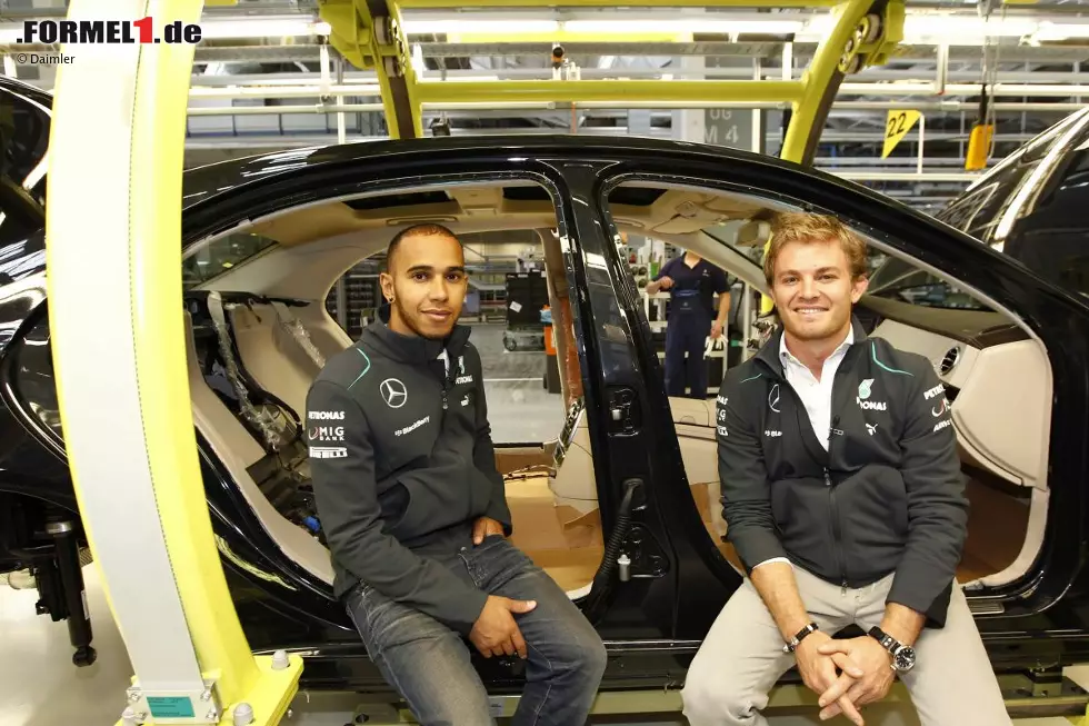 Foto zur News: Lewis Hamilton und Nico Rosberg (Mercedes)