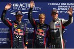 Gallerie: Sebastian Vettel (Red Bull), Mark Webber (Red Bull) und Nico Hülkenberg (Sauber)