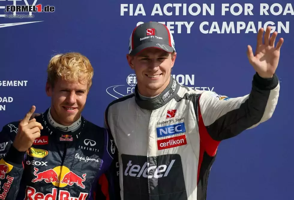 Foto zur News: Sebastian Vettel (Red Bull) und Nico Hülkenberg (Sauber)