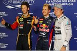 Gallerie: Romain Grosjean (Lotus), Sebastian Vettel (Red Bull) und Nico Rosberg (Mercedes)