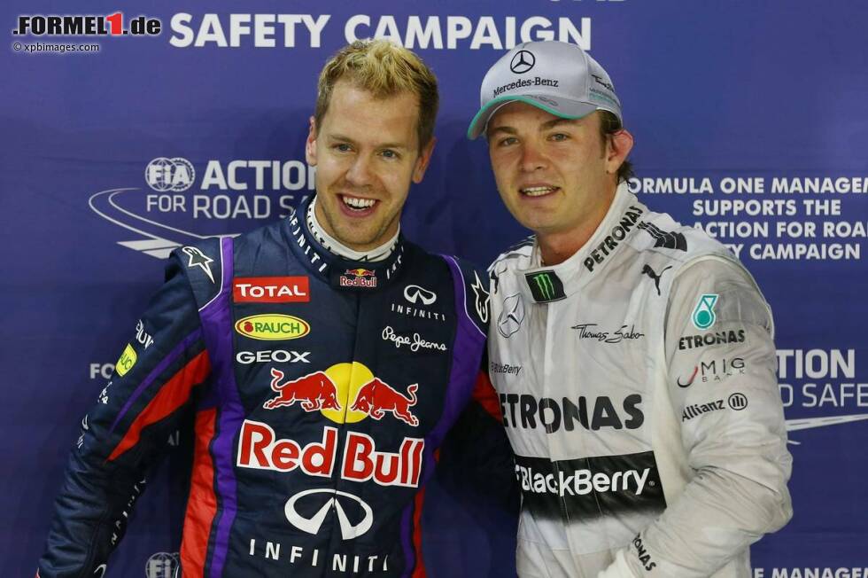 Foto zur News: Sebastian Vettel (Red Bull) und Nico Rosberg (Mercedes)