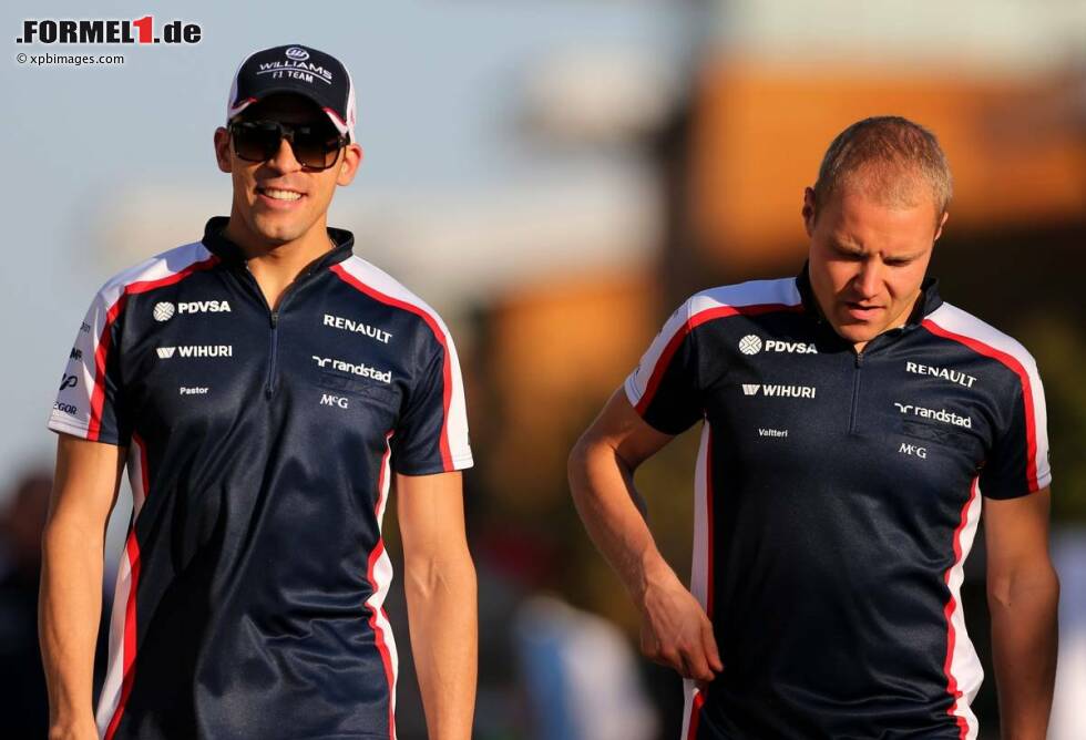 Foto zur News: Pastor Maldonado (Williams) und Valtteri Bottas (Williams)