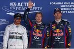 Gallerie: Lewis Hamilton (Mercedes), Sebastian Vettel (Red Bull) und Mark Webber (Red Bull)