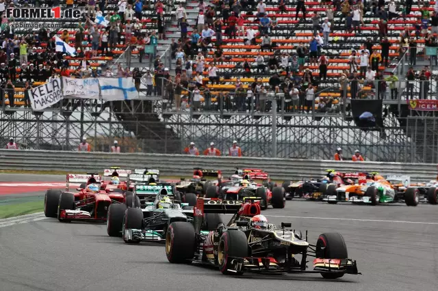 Foto zur News: Lotus-Teamkollege Romain Grosjean komplettierte als Dritter das Podium