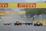 Gallerie: Sebastian Vettel (Red Bull) vor Romain Grosjean (Lotus) und  Lewis Hamilton (Mercedes)