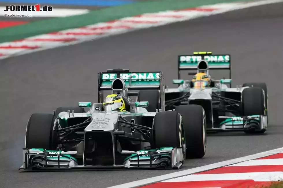 Foto zur News: Nico Rosberg (Mercedes) und Lewis Hamilton (Mercedes)