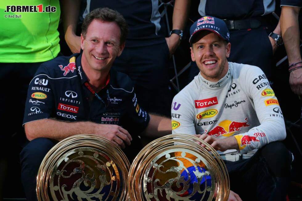 Foto zur News: Sebastian Vettel (Red Bull) und Christian Horner