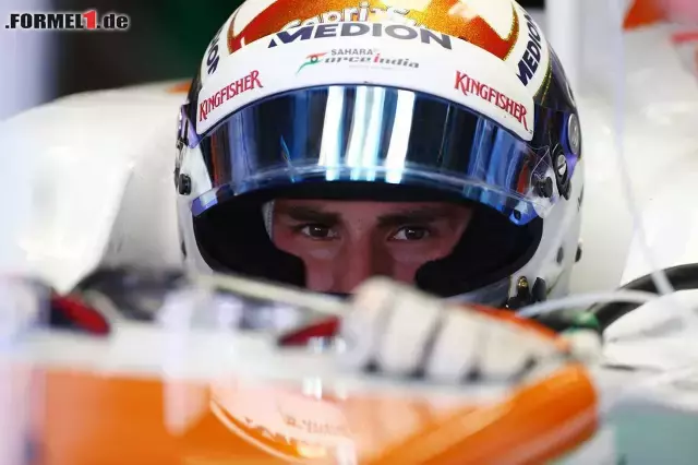 Foto zur News: Adrian Sutil wird am Sonntag viel Arbeit vor sich haben. In der Quali nur Platz 17, außerdem Starfversetzung um fünf Positionen.