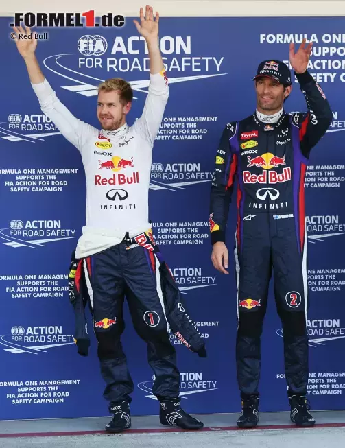 Foto zur News: Mark Webber (Red Bull) und Sebastian Vettel (Red Bull)