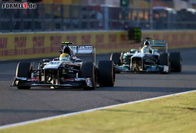 Foto zur News: Im Finish biss sich Rosberg nach einem "charakterbildenden Nachmittag" (Zitat Toto Wolff) sogar an Gutierrez die Zähne aus, der seine ersten Punkte holte.