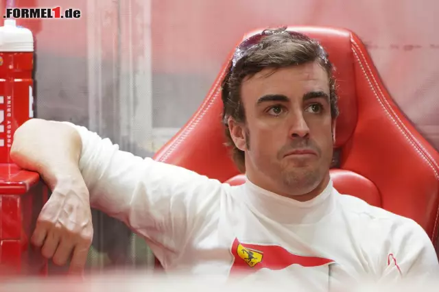 Foto zur News: Wie Webber setzt auch Fernando Alonso auf den härteren Reifen. Deshalb musste sich der Spanier in Ferraris Diensten mit Rang acht und 1,707 Sekunden Rückstand zufrieden geben.