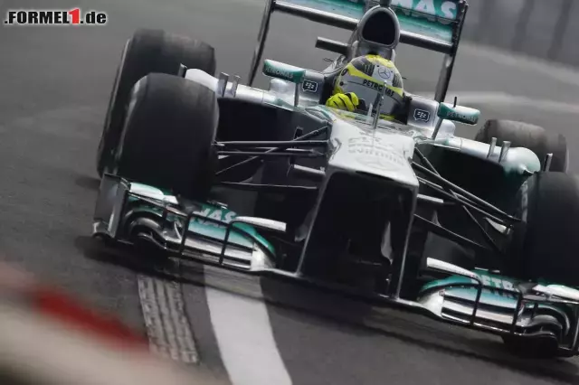 Foto zur News: ...Nico Rosberg im Mercedes, der mit dieser Position jedoch hochzufrieden war.