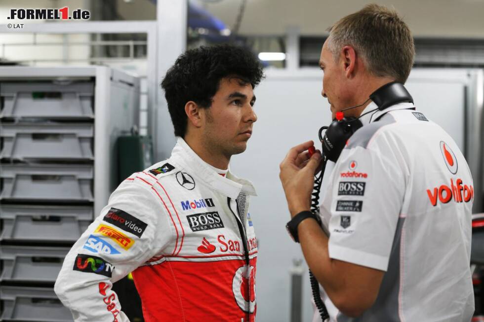 Foto zur News: Sergio Perez (McLaren) und Martin Whitmarsh