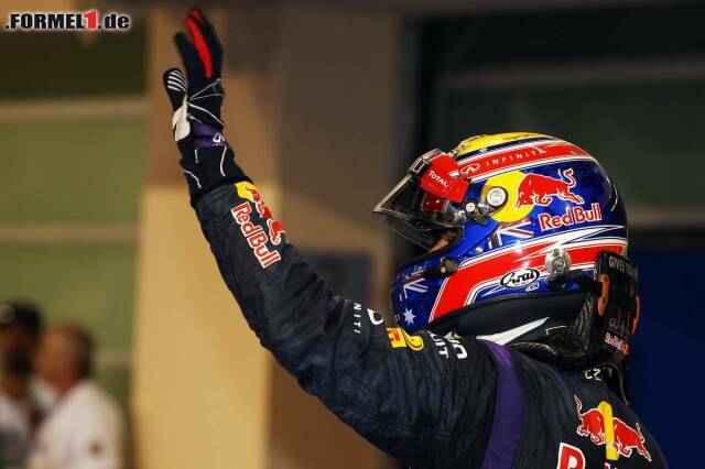 Foto zur News: Mark Webber durfte jubeln: In Abu Dhabi holte er die 13. Pole-Position seiner Karriere und damit die zweite binnen der jüngsten drei Grands Prix.