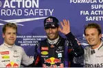 Foto zur News: Sebastian Vettel (Red Bull), Mark Webber (Red Bull) und Nico Rosberg (Mercedes)