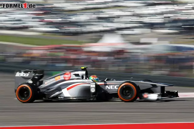 Foto zur News: Sauber präsentierte sich erneut stark. Esteban Gutierrez kam mit 0,949 Sekunden Abstand auf den sechsten Rang...