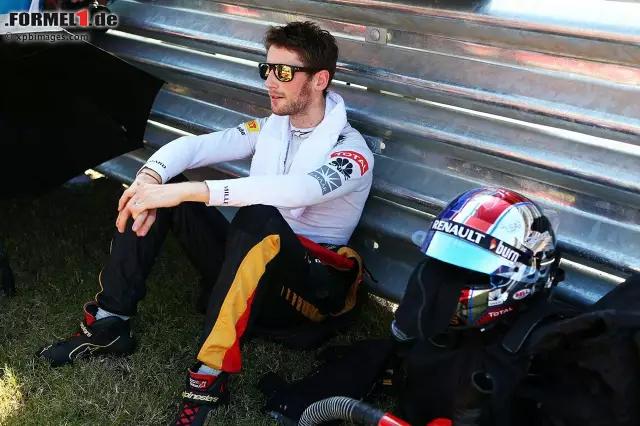 Foto zur News: Romain Grosjean gab sich vor dem Start bewusst enstpannt - und war es auch im Rennen. Er hielt dem Druck von Webber stand und holte sich den zweiten Rang.