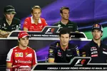 Foto zur News: Donnerstags-Pressekonferenz mit Charles Pic (Caterham), Max Chilton (Marussia), Giedo van der Garde (Caterham), Felipe Massa (Ferrari), Mark Webber (Red Bull) und Jean-Eric Vergne (Toro Rosso)