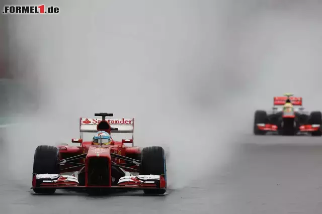 Foto zur News: Der dritte Rang ging an Fernando Alonso im Ferrari. Der Spanier hatte 1,060 Sekunden Rückstand. Immerhin konnte der im Qualifying ansonsten doch eher störrische "rote Hengst" mal wieder glänzen.